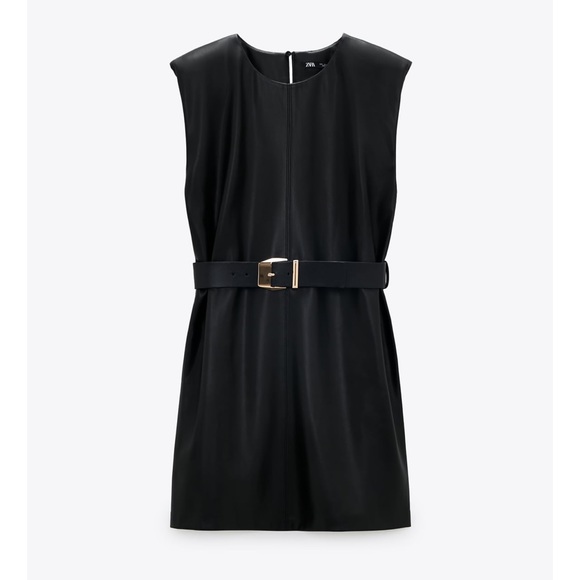 ❌SOLD❌ZARA SHOULDER PAD DRESS - Picture 3 of 5
